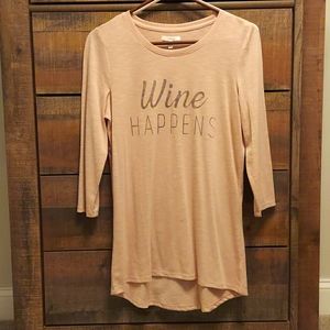 Maurices wine happens graphic tee